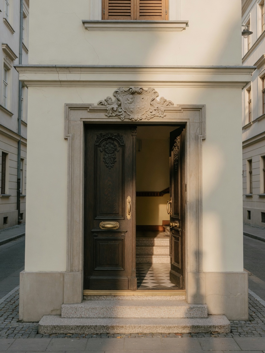 Wejście do kamienicy przy Żurawiej